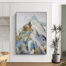 Load image into Gallery viewer, “Majestic Mountain Peaks” Abstract Impasto Landscape Painting on Canvas, Bold Decor DKH955
