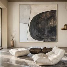 Load image into Gallery viewer, Earthy Tones Geometric Forms Abstract Canvas Painting, Suited for Minimalist Gallery &amp; Natural - Inspired Office LargeART1110
