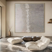 Load image into Gallery viewer, Subtle Grey Vertical Abstract Acrylic Art, Nice for Spa Room &amp; Reading Nook LargeART0987
