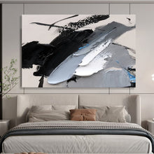 Load image into Gallery viewer, Bold Black and White Abstract Painting for Industrial Loft &amp; Monochrome Gallery DKH310
