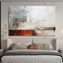 Load image into Gallery viewer, Gray, White &amp; Rust Abstract Minimalist Art - Great for Industrial Loft &amp; Modern Study DKH043
