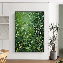 Load image into Gallery viewer, Lush Green Leafy Abstract Art, Ideal for Nature - Themed Living Room &amp; Botanical Studio LargeART2284
