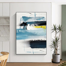 Load image into Gallery viewer, Oversized Cool - Tone Abstract Art for Coastal Bedroom &amp; Contemporary Lounge LargeART0483
