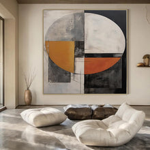 Load image into Gallery viewer, Circular Geometric Composition Abstract Canvas Painting, Ideal for Modern Dining Room &amp; Artistic Lounge LargeART1208
