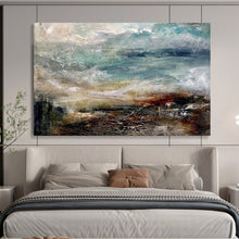 Load image into Gallery viewer, Dynamic Coastal Abstraction Abstract acrylic painting DLZ015
