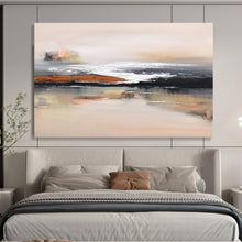 Load image into Gallery viewer, Soft Tones “Misty Coast” Painting on Canvas, Evocative Seaside Art DKH914
