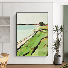 Load image into Gallery viewer, Pastel - Colored Abstract Landscape Art, Ideal for Beach House Bedroom &amp; Serene Office LargeART2147
