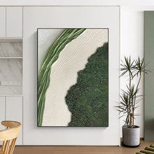 Load image into Gallery viewer, “Textured Nature Shapes” ，Green and white with raised, organic - looking textures. DTP316
