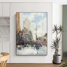 Load image into Gallery viewer, Impressionistic City Street Abstract Painting, Perfect for Urban - Themed Café &amp; City - Lover’s Study LargeART1900
