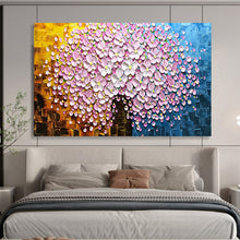 Load image into Gallery viewer, “Pink Blossom Tree” - Textured Floral Abstract Acrylic, Ideal for Bedroom and Conservatory DLZ231
