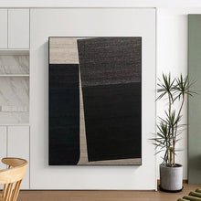 Load image into Gallery viewer, Black and Beige Geometric Textures Acrylic Art - Great for Industrial - chic Loft &amp; Modern Gallery LargeART0660
