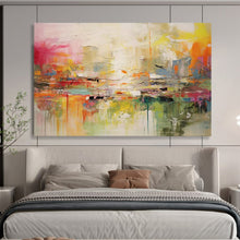 Load image into Gallery viewer, Colorful Abstract Landscape - Vibrant Living Room Art LargeART1536
