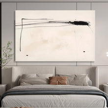 Load image into Gallery viewer, Minimalist Black Ink - like Lines Abstract acrylic painting DLZ057
