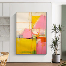 Load image into Gallery viewer, Vibrant Geometric Abstract Painting, Perfect for Creative Studio &amp; Eclectic Lounge LargeART1835
