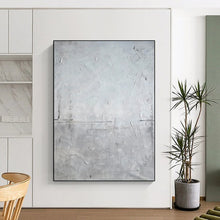 Load image into Gallery viewer, “Textured Grey Minimalist Abstract” - Subtle Textural Art on Canvas DKH1581
