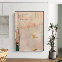 Load image into Gallery viewer, Soft Pastel Abstract Art - Ideal for Feminine Bedroom &amp; Cozy Café Corner LargeART0684
