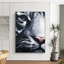 Load image into Gallery viewer, “Expressive Tiger Close - Up” - Dynamic Animal Portrait on Canvas DKH1454

