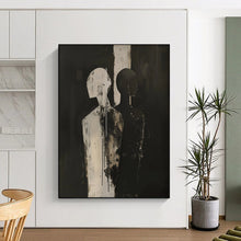 Load image into Gallery viewer, Monochromatic Abstract Figures Painting, Perfect for Modern Art Lounge &amp; Thought - Provoking Study LargeART1930
