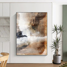 Load image into Gallery viewer, Textured Earth Tones – Brown, Gray, and White Layered Abstract DTP209
