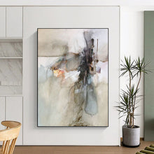 Load image into Gallery viewer, “Dynamic Threads” Abstract Mixed - Media Painting on Canvas, Expressive Art DKH950
