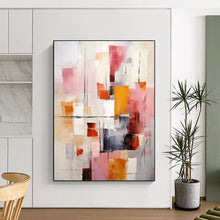 Load image into Gallery viewer, Pink &amp; Orange Abstract Composition, Fit for Bohemian Bedroom &amp; Vibrant Lounge LargeART2278
