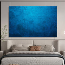 Load image into Gallery viewer, Textured Blue Abstract Painting on Canvas - “Ocean’s Whisper” DKH616
