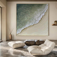 Load image into Gallery viewer, Large - Scale Hand - painted Coastal Textured Beach Acrylic Art for Seaside - Themed Living Rooms LargeART0134
