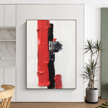 Load image into Gallery viewer, “Color Block Energy” – Thick red, black, and gray blocks, vertical and horizontal forms DTP390
