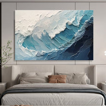 Load image into Gallery viewer, Ocean Waves “Textured Tide” Painting on Canvas, Impasto Maritime Art DKH872
