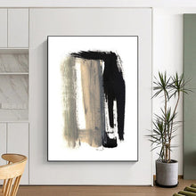 Load image into Gallery viewer, “Black &amp; Gray Strokes” - Bold black and gray brushstrokes on white DTP157
