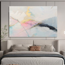 Load image into Gallery viewer, Gold - Accented Abstract Painting with Soft Colors DKH479
