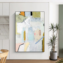 Load image into Gallery viewer, Mixed - Tone Abstract Composition - Fits Eclectic Living Room &amp; Art Gallery Pop - Up LargeART2390
