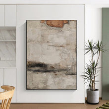 Load image into Gallery viewer, Hand - painted Large - sized Textured Neutral - Toned Abstract Acrylic Art for Minimalist Hallways LargeART0101
