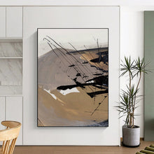 Load image into Gallery viewer, Desert Wind Trails – Earthy Tones with Dynamic Black Strokes DTP201
