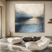 Load image into Gallery viewer, Blue - Gray Landscape Abstract Canvas Painting, Ideal for Serene Bedroom &amp; Modern Office LargeART1164
