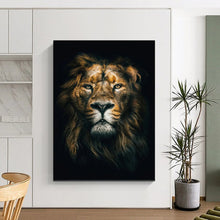 Load image into Gallery viewer, “Realistic Lion Portrait” - Hyperrealist Animal Art on Canvas DKH1618
