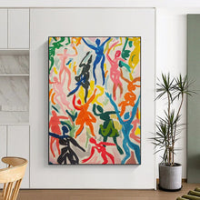Load image into Gallery viewer, Expressionist Abstract Art, Vivid Human Forms for Lively Family Room &amp; Artistic Dance Studio LargeART2257
