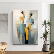 Load image into Gallery viewer, Abstract Expressionist Figure Art, Color - Blocked Modern Painting for Creative Studio &amp; Bold Living Room LargeART2232
