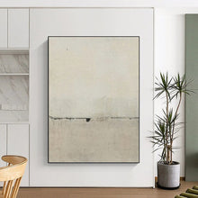 Load image into Gallery viewer, “Minimalist Concrete - Inspired Art” - Grey, Beige Abstract Art on Canvas DKH1122
