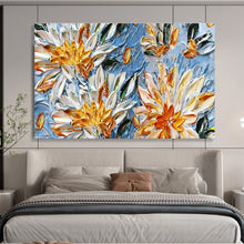 Load image into Gallery viewer, Textured Daisies “Bold Blooms” Painting on Canvas, Vivid Floral Art DKH896
