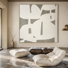 Load image into Gallery viewer, White - Grey Cut - Out Abstract Acrylic Art, Suited for Minimalist Entryway &amp; Art Gallery Wall LargeART0991
