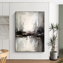 Load image into Gallery viewer, Monochrome Coastal Reflection Art for Minimalist Beach House &amp; Modern Art Café LargeART0913

