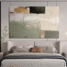 Load image into Gallery viewer, Geometric Abstract Painting with Earth Tones for Modern Office &amp; Art - Loving Library DKH328

