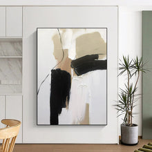 Load image into Gallery viewer, Large - Scale Monochrome Bold Abstract Art - Ideal for Industrial Loft &amp; Modern Gallery Space LargeART0798
