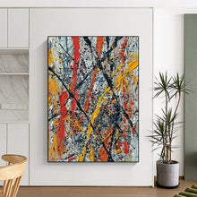 Load image into Gallery viewer, Color - Splashed Abstract Painting - Great for Game Room &amp; Creative Studio LargeART2355
