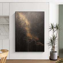 Load image into Gallery viewer, “Dark Textured Abstract” - Expressive Minimalist Art on Canvas DKH1663
