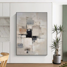 Load image into Gallery viewer, Neutral Geometric Abstraction Art for Corporate Office &amp; Modern Living Room LargeART0868
