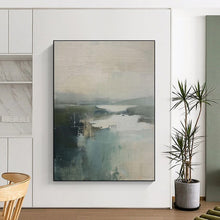 Load image into Gallery viewer, Large Misty Landscape Abstract - Ideal for Coastal Cottage &amp; Serene Reading Nook LargeART0740
