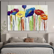 Load image into Gallery viewer, Colorful Flower Painting on Canvas - “Vibrant Blooms” DKH783
