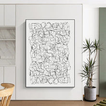 Load image into Gallery viewer, Intricate Line Abstract Art, Great for Minimalist Study &amp; Art Gallery LargeART2315
